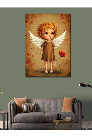 Kanvas Tablo Kanatlı Melek Çocuk 70cmx100cm