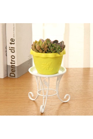 Çiçek Taburesi Metal Çiçek Standı, Avrupa Tarzı Tabure Balkon Zemin Bahçe Çiçek Saksısı Saksı Tutucu Dekor Bitki Rafı A