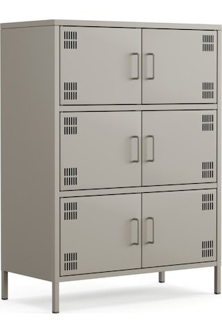 Pera Metal Çok Gözlü Dolap, 6 Kapaklı 80,50 X 40 X 109,50 Cm Ral 7039 Acıbadem Antrasit