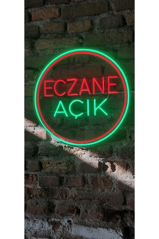 Açık Eczane Yazısı Neon Led Aydınlatma