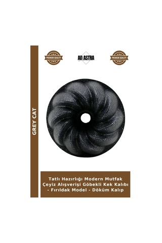 Tatlı Hazırlığı Modern Mutfak Çeyiz Alışverişi Göbekli Kek Kalıbı - Fırıldak Model - Döküm Kalıp Çok Renkli