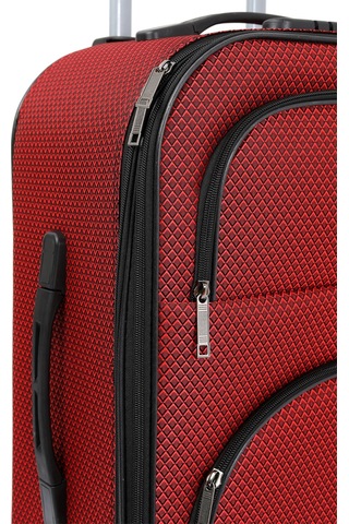 Oleets 8 Tekerli Su Geçirmez Kumaş Orta Boy Valiz Bordo