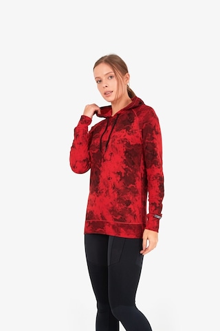 Blackspade 6194 Termal Kapüşonlu Kadın Kırmızı Sweatshirt Kırmızı
