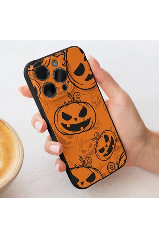 "Apple Uyumlu iPhone 11 12 13 Pro Max - Pumpkin Spice Cadılar Bayramı Baskısı İle Şok Geçirmez Silikon Telefon Kapağı Grippy Doku İle" For iPhone Xr