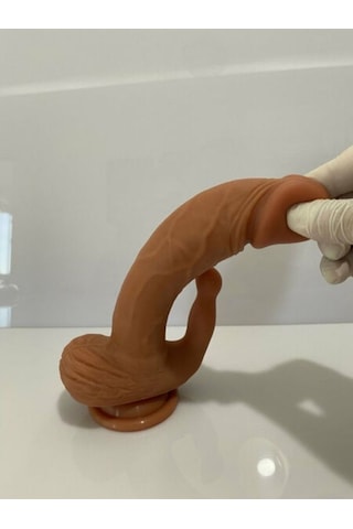Erotixshop Censan Kılitoris Uyarımlı Çift Katmanlı Premium Dildo