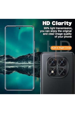 Xiaomi Redmi Note 14 Pro Plus Kamera Koruma Lens Koruyucu Cam