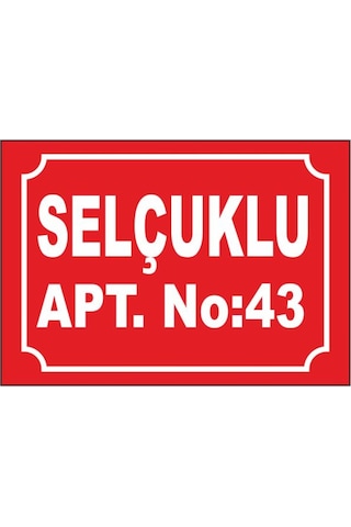 Apartmanıza Özel Tabela Apartman Levhası, Apartman Tabelası (490158216)