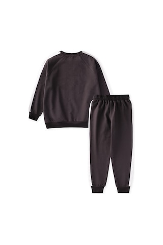 Cigit Erkek Çocuk Baskılı Sweatshirt Takım 8-12 Yaş Antrasit
