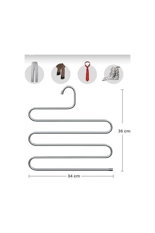 Modern 5 Katlı Çok Amaçlı Askılık Çelik Metalik Tr Diğer