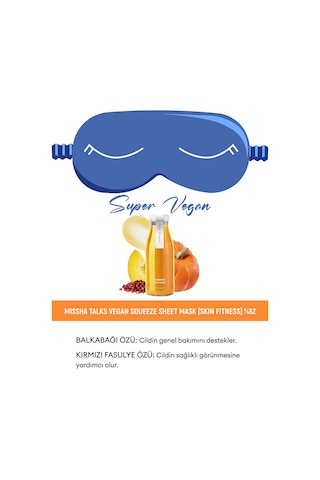 Missha Bir Görünüm Sunan Vegan Uyku Maskesi Talks Vegan Squeeze Pocket Sleeping Mask(Skin Fitness)