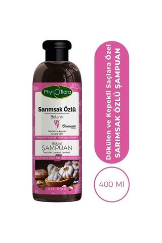 Phytoflora Tuzsuz Sarımsak Özlü Botanik Şampuan 400 ML