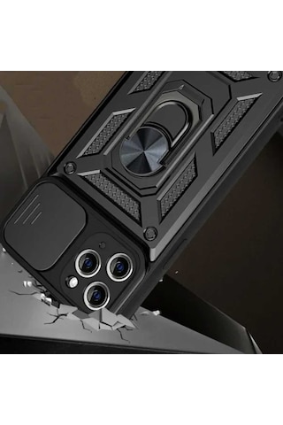 Apple Uyumlu iPhone 13 Kızaklı Kamera Korumalı Tank Kılıf