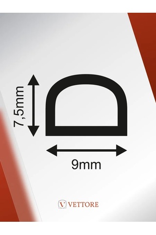 Vettore Kendinden Yapışkanlı D-profil Contası, 10m 149938681 10