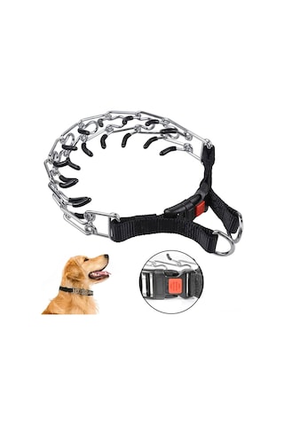 Geeroyoo Polisajlı Metal Köpek Eğitim Zinciri - Çıkarılabilir Uyarıcı Tasma, 3.0mm 50cm, Renk Seçenekli