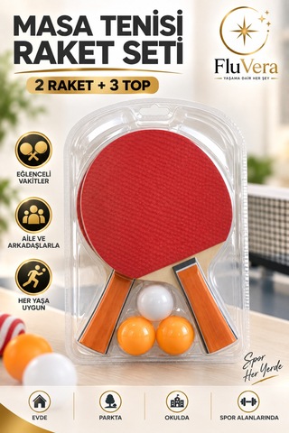 Masa Tenisi Raket Seti 2 Raket 3 Top Pinpon Raket Takımı Masa Tenisi Seti