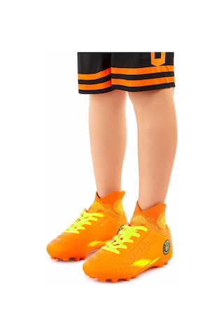 Kiko Kids 142 Fkp Boğazlı Krampon Çim Saha Erkek Çocuk Futbol Ayakkabı Turuncu - Sarı Sarı - Turuncu