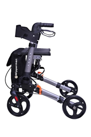 Katlanabilir Taşıma Sepetli Tekerlekli Yürüteç Walker Rolatör