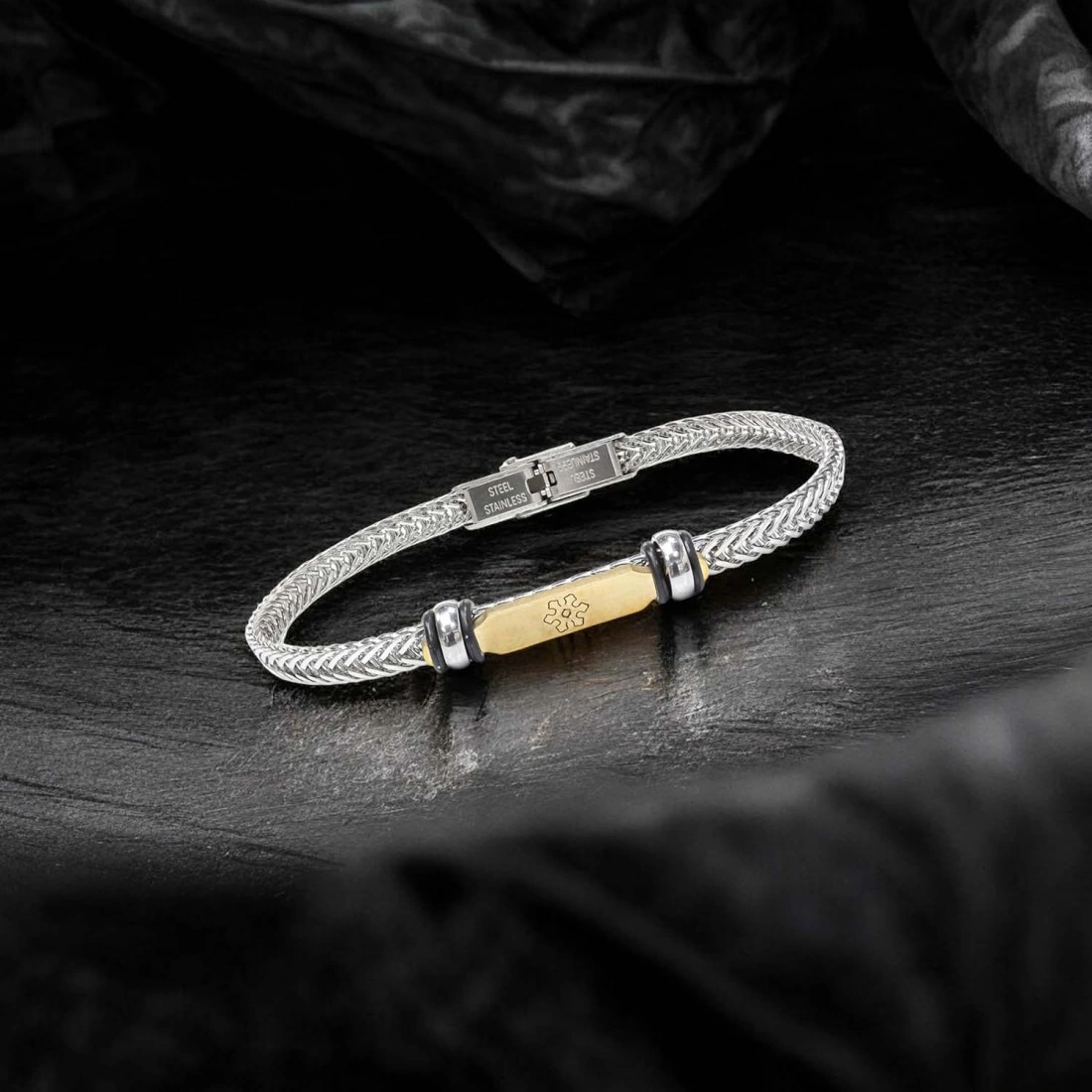 Moncuk Design Maltese Cross Çelik Hasır Örgülü Ayarlanabilir Bileklik 33511g5d1m Çok Renkli