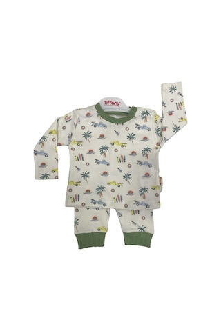 Tiffany 2li Takım Trip Tour Theme Ekru - Yeşil-9102 Yeşil