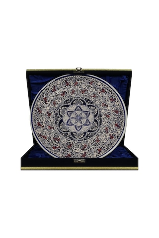 E38 El İşçiliği Çini Tabak 25 Cm - 6685