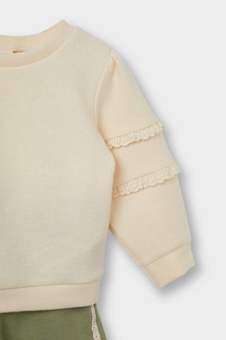 Defacto 2'li Sweatshirt Eşofman Altı Haki Kız Bebek Alt-üst Takım G0081a5/kh461 Haki