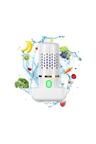 Wezone Ev Tipi Pratik Sebze Ve Meyve Temizleme Cihazı - Taşınabilir, Sızdırmaz, Pilli Beyaz