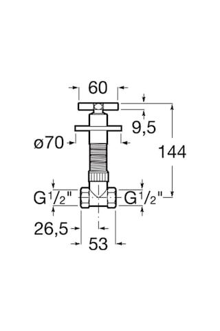 Roca Kesme Valfi, Aqua Cross, Krom, 1/2" A525168400 Gri
