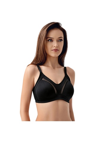 New Bra 6001-kadın Basic C Cup Balensiz Büyük Beden Sütyen Siyah