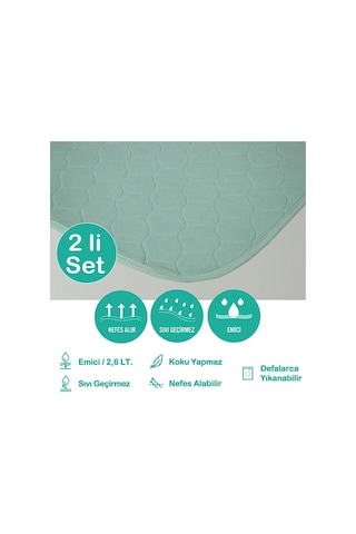 Abso Yıkanabilir Emici Köpek Pedi Yeşil 2'li 75 x 85 CM