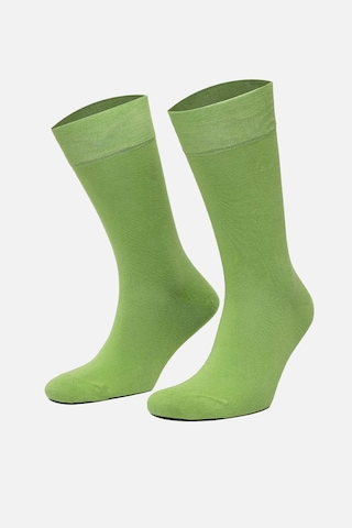 Mısırlı Erkek Organik Pamuklu Tekli Yeşil Soket Çorap Yeşil