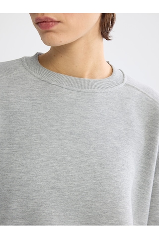 Lcw Vision Gri Bisiklet Yaka Oversize Kadın Kalın Sweatshirt
