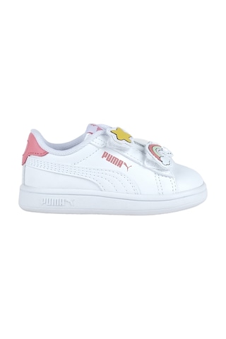 Puma Smash 3.0 Badges Bebek Beyaz Spor Ayakkabı 397287-01 Beyaz