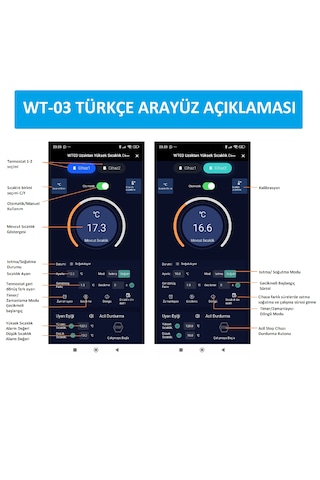 Yate10 Wt-03 Dual Smart 12/24/220v Akıllı Wifi Termostat/timer -40,+120c