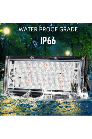 Dianziye Uzaktan Kumandalı Rgb Led Projeksiyon Lambası 100w Siyah Kasa - Renkli Işık, Parlaklık Ve Mod Ayarı Özelliği İle Dış Mekan Aydınlatması Renk