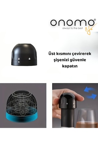 Life Vakumlu Sızdırmaz Şampanya Şişesi Tıpası Siyah