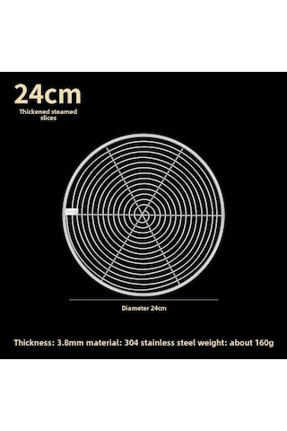 Reedark Gişe Ve Ev Kullanıma Uygun 24cm Kalın 304 Paslanmaz Çelik Yemek Siyağı - Temizliği Kolay Multifonksiyonel Buhar Tepsisi