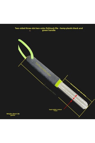 Reedark Diamant Taşlı İki Yönlü İğne Sökmecesi, Balıkçılar İçin Keskinleştirici Alet, Siyah-yesil Kollü, Logo Yok