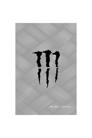 Motosiklet Pençe Sticker Folyo - Siyah - 10 X 7 Cm