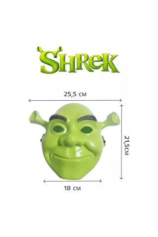 Yeşil Shrek Maskesi 21x25