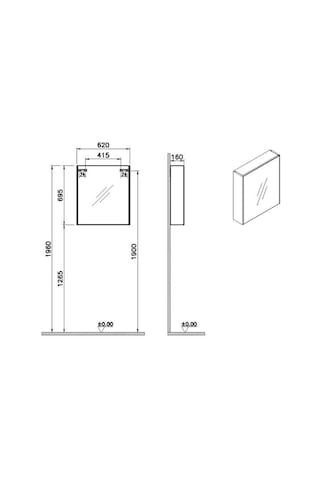 VitrA Basis Dolaplı Ayna Sol 66900 Krom