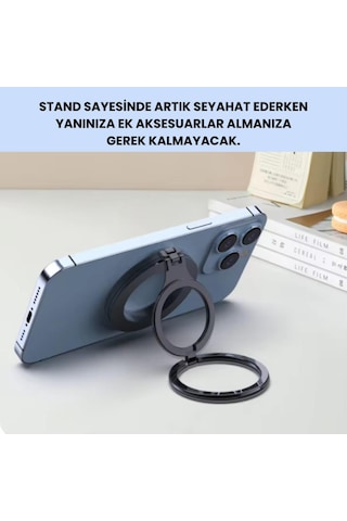 Coofbe Ultra Güçlü Manyetik Açı Yükseklik Ayarlı Masaüstü Telefon Standı Telefon Arkası Yüzük Tutucu