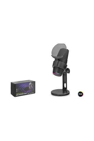 Hadron M9 Gaming Rgb Masaüstü Mikrofon Type-c 48khz 16bit - Siyah