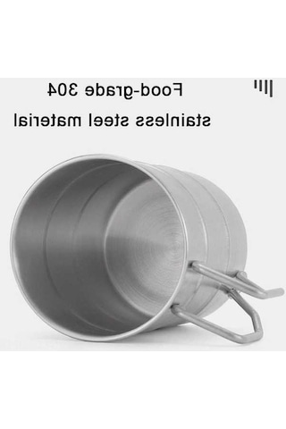 Pazly 350ml Renkli Paslanmaz Çelik Kamp Kupası, Yürüyüş Ve Dağ Çantası İçin Kulplu Çok Renkli