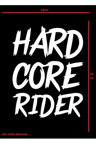 Hard Core Rider Sticker Beyaz 1 Adet