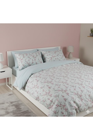 Nurlatex Çift Kişilik Çift Taraflı Nevresim Takımı Yeşil - Pembe