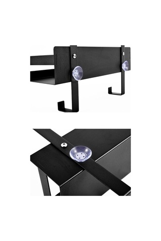 Dancemonkey Cbtx Karbon Çelik Banyo Kapısı Asılı Sepet Organizatör Raf - B Model Tek Katmanlı Çok Renkli