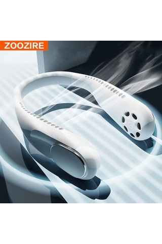 Mini Bladeless Fan 4000ma Usb Şarj Edilebilir Açık Spor Boyun Ev Gym Için Sessiz Taşınabilir Hava Soğutucu Fanlar Rqpıxl Beyaz