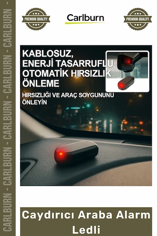 Alarm Güneş Enerjili Solar Sahte Güvenlik Uyarı Kırmızı Flaşör Işık Caydırıcı Araba Alarm Ledli