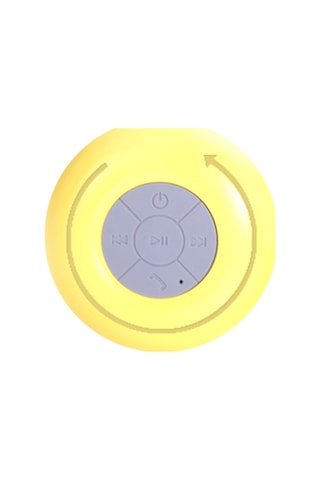 Suofeng Sarı Bts-06 Taşınabilir Su Geçirmez Mini Bluetooth Hoparlör - Banyo, Araç, Dış Mekan Uygun Saksi Desenli  Ses Cihazı