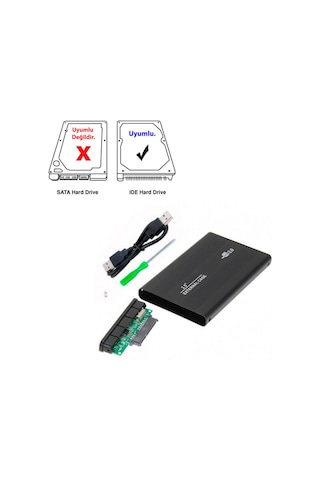 2.5 İde Harddisk Kutusu- İde Hdd Kutu Siyah İde Hdd Kutu Çevirici